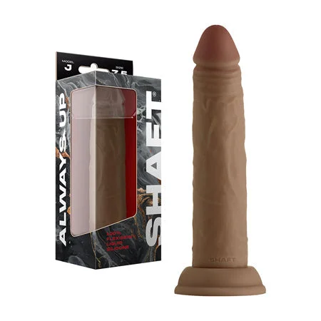 maroon-dildo-Shaft Model J 7.5 in. Dual Density Silicone Dildo with Suction Cup Oak