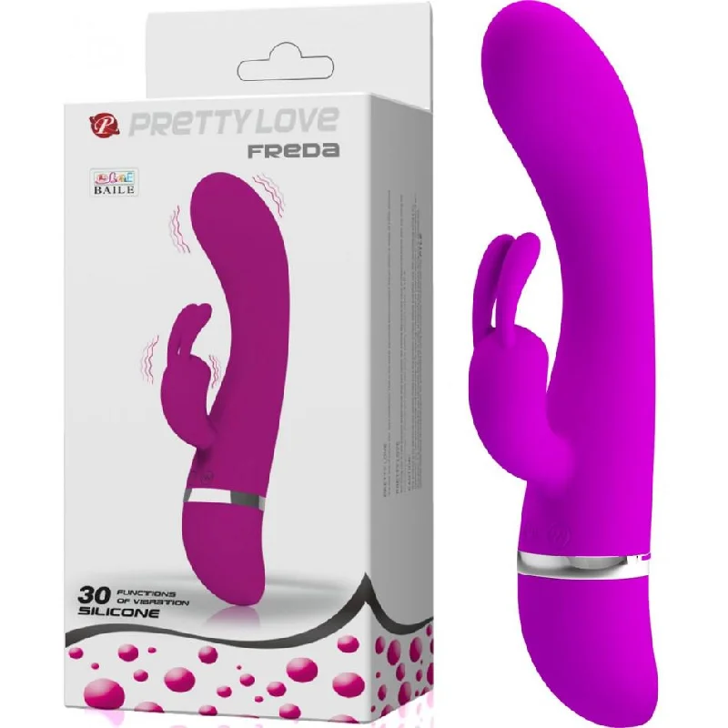 Vibrator pure make-Pretty Love Freda 30 Function Rabbit Vibrator Purple