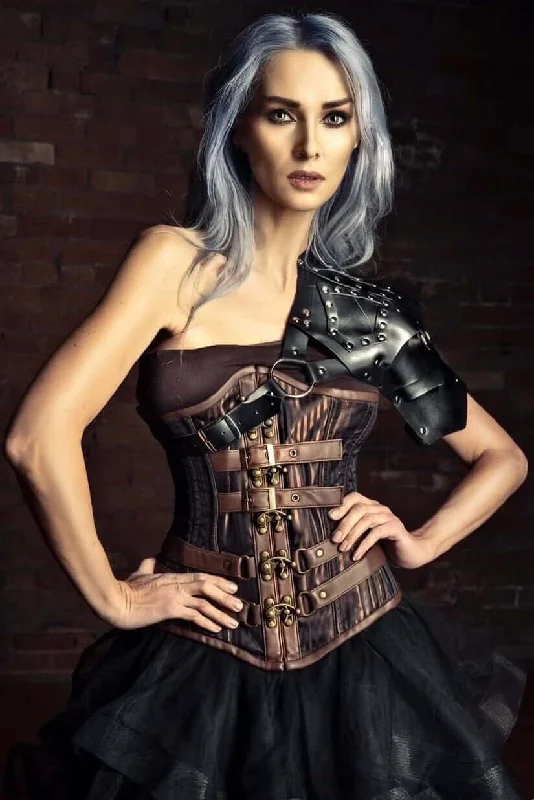 Corset with studded trim-Playgirl Gordine Gored Hips 24 Bone Waist Training Steampunk Corset