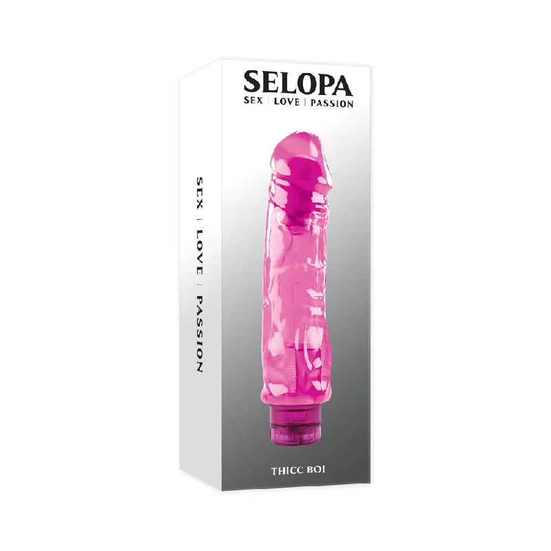 Vibrating rings with soft air-Selopa Thicc Boi Vibrating Vibe Rubber Pink