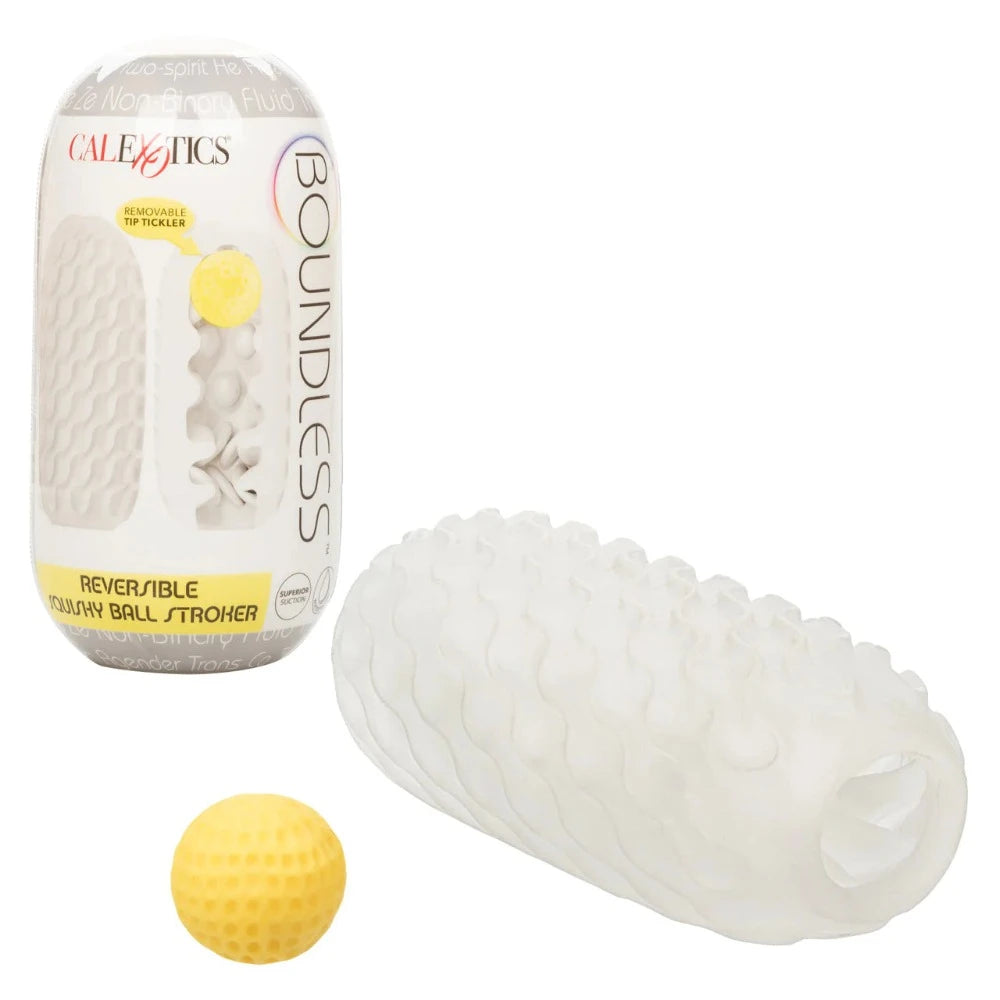 Rechargeable clit pulse vibes-Boundless ''Reversible'' Squishy Ball Stroker