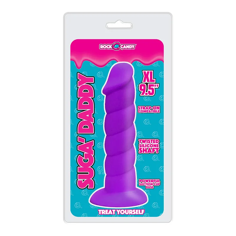 Vibrating rings with calm waves-SUGA-DADDY 9.5"  PURPLE