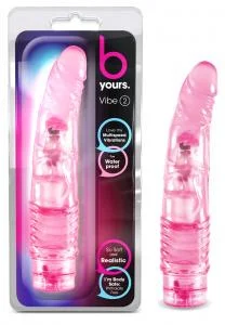 Vibrator edge tech-B Yours Vibe 02 Realistic Jelly Vibrator Waterproof Pink 9 Inch