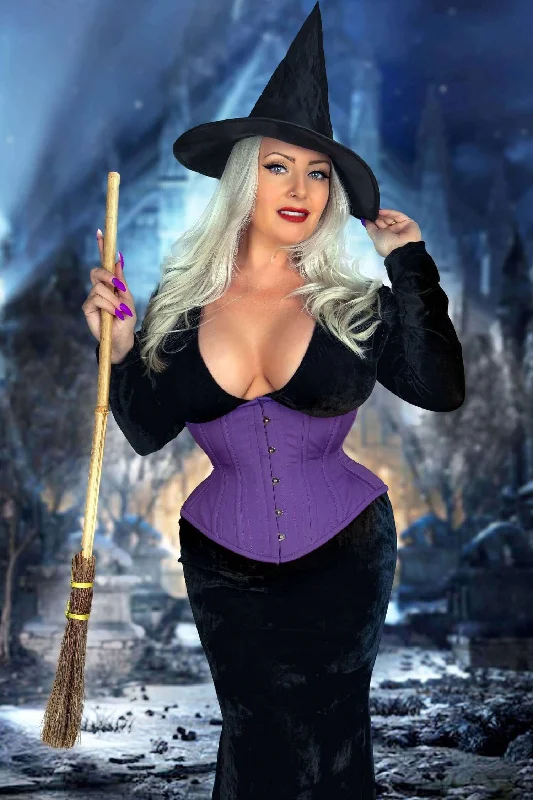 Corset in bold amethyst-The Witch Corset