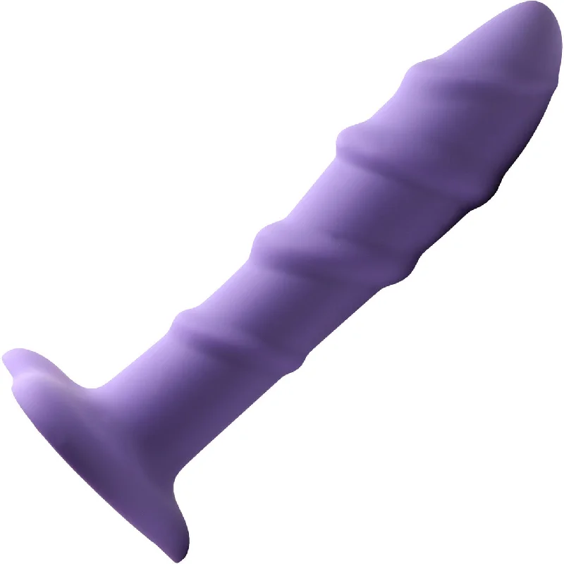 carp-dildo-Simply Sweet Swirl 7" Silicone Suction Cup Dildo - Purple