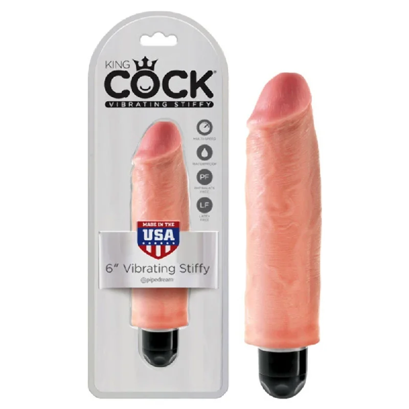 Vibrator exact pleasure-Pipedream King Cock 6 inch Vibrating Stiffy Flesh Realistic Vibrator