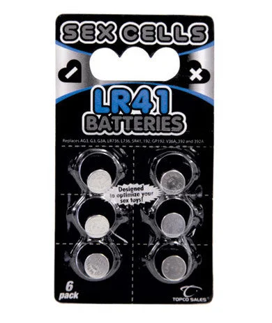 BDSM toy restraint sensations-Sex Cells LR41 Batteries - 6 Pack