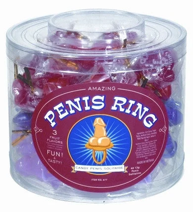 Rechargeable G-spot rings-Amazing Penis Ring Solitaire - 40 Count with Display Tub