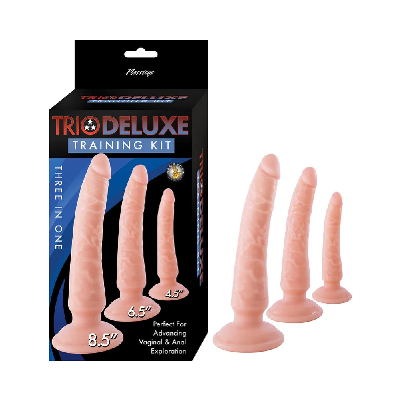 Sex toys with soft pulses-Trio Deluxe Training Kit Beige