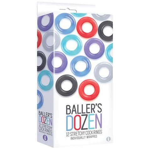 cock ring leap faith-Ballers Dozen Smooth Cock Ring 12pk by Icon