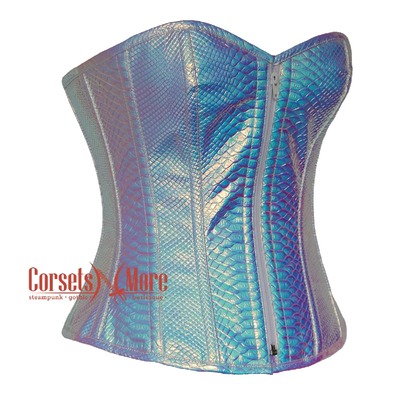 Corset for graceful shaping-Mermaid Inspired Costume Texture Leather Overbust Corset