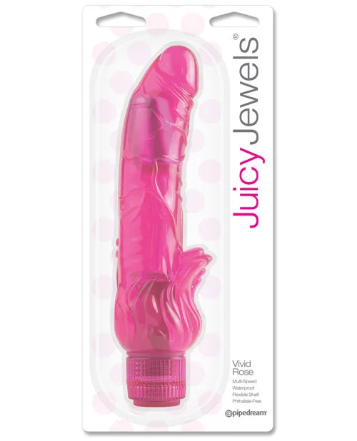 BDSM toy whip adaptabilities-Juicy Jewels Vivid Rose Vibrator - Dark Pink