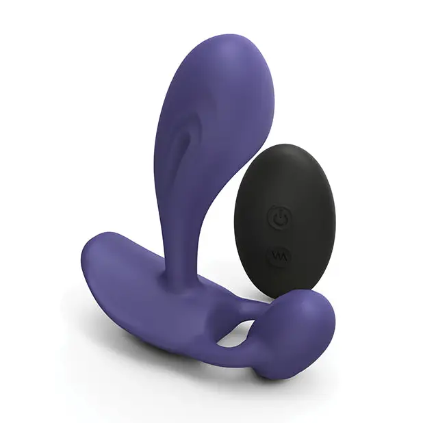 Vibrator zip mail-Love to Love Witty Rechargeable Remote-Controlled Silicone P & G Vibrator Midnight Indigo