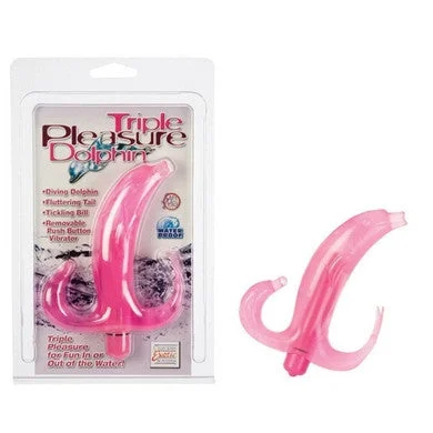 Vibrator shining reviews-Triple Pleasure Dolphin - Pink