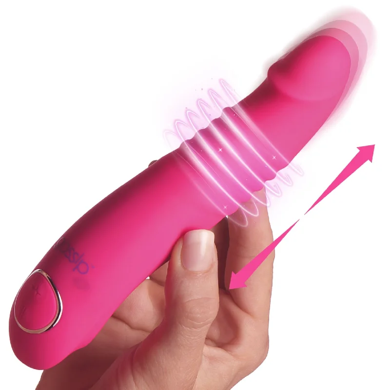 Vibrator low fee-Blaster 7X Thrusting Silicone Vibrator -