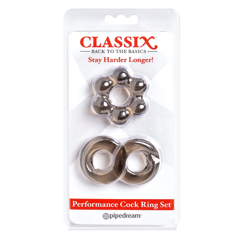 cock ring user data-Classix Performance Cock Ring Set 2pk by Pipedream Products®