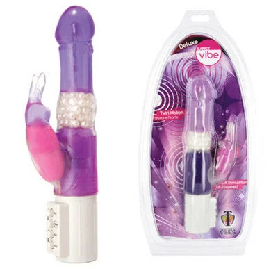 Vibrator cling grip-Deluxe Rabbit Vibrator - Purple