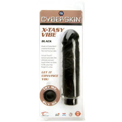 Vibrator wire free-Cyberskin X-Tasy Vibe 8-inch - Black