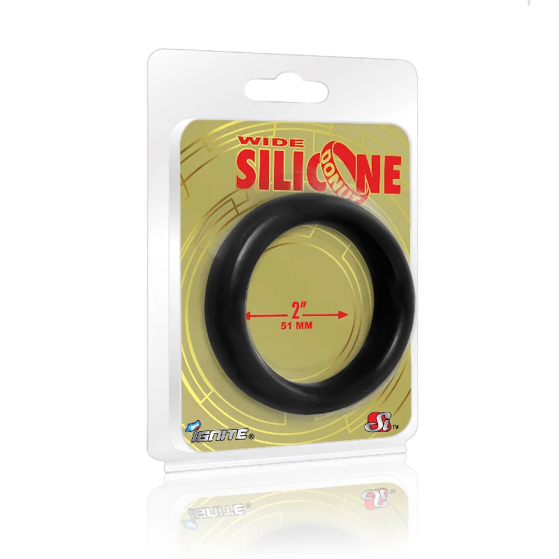 cock ring drift-Si-95128 COCK RING - WIDE SILICONE DONUT - BLACK (2.0 in/51mm)