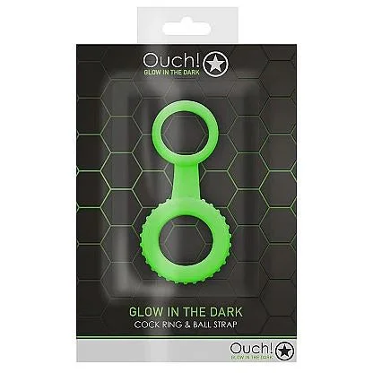 cock ring catch-Ouch Cock Ring & Ball Strap Glow in the Dark by Shots