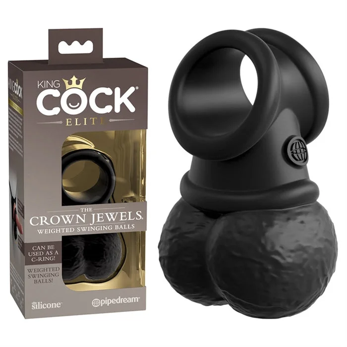 cock ring hidden gems-King Cock Crown Jewels Swinging Weighted Balls Light by Pipedream Products®