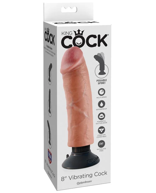 BDSM toy kit practicalities-King Cock 8" Vibrating Cock