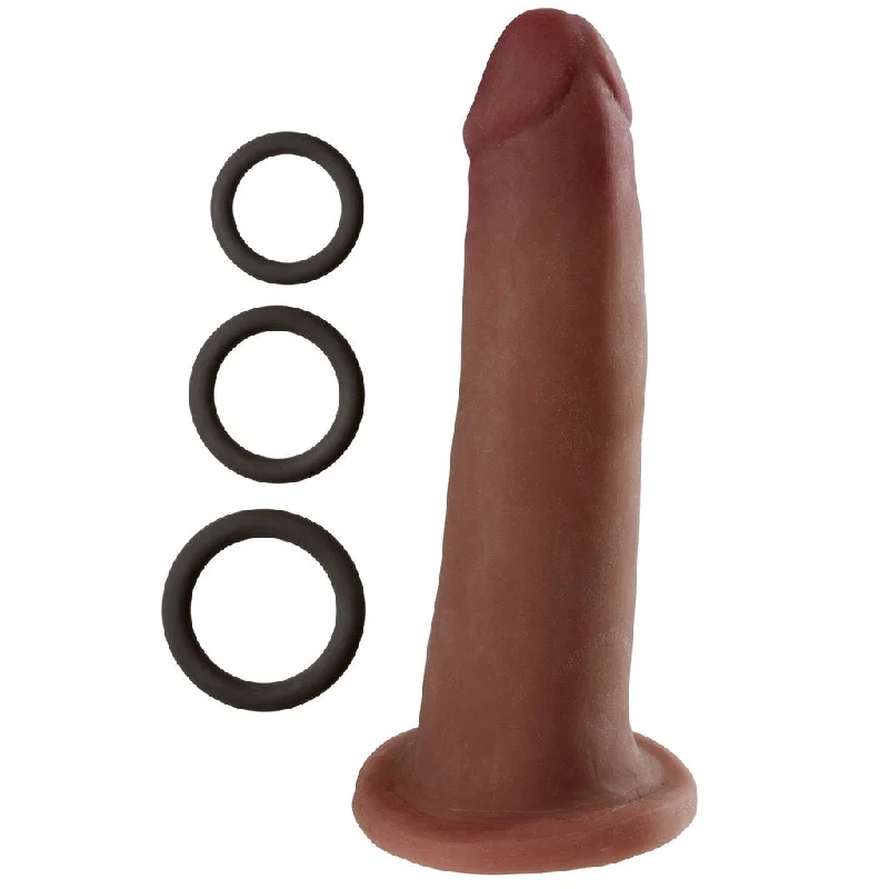 Rechargeable G-spot air rings-Cloud 9 Novelties Dual Density Real Touch 7 Inch With No Balls - Brown