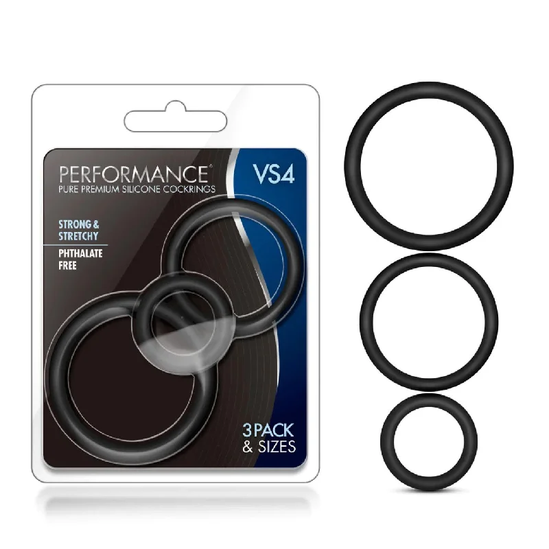 cock ring way-Performance VS4 Pure Premium Silicone Cock Rings 3pk by Blush Novelties