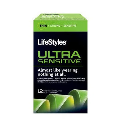 Sex toys with mild motors-Lifestyles Ultra Sensitive Condoms - 12 Pack