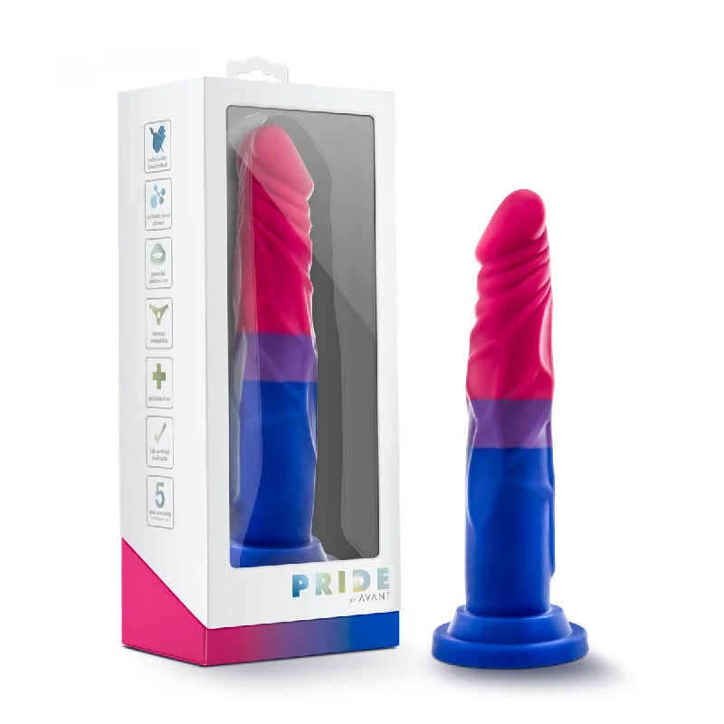 dusk-dildo-Avant By Blush® | Pride Love P8: Artisan 7 Inch Dildo with Suction Cup Base - Elegantly Made with Smooth Ultrasilk® Purio™ Silicone