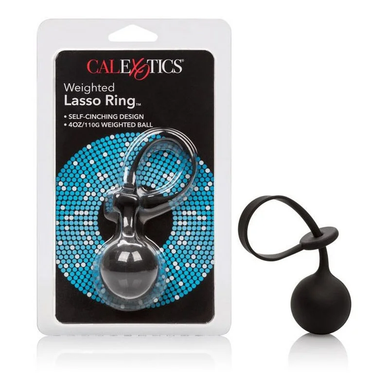 cock ring worn look-Weighted Lasso Cock Ring by Cal Exotics