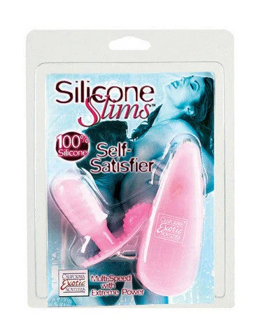 Vibrator instant power-Silicone Slims - Vibrating Self Satisfier - Pink