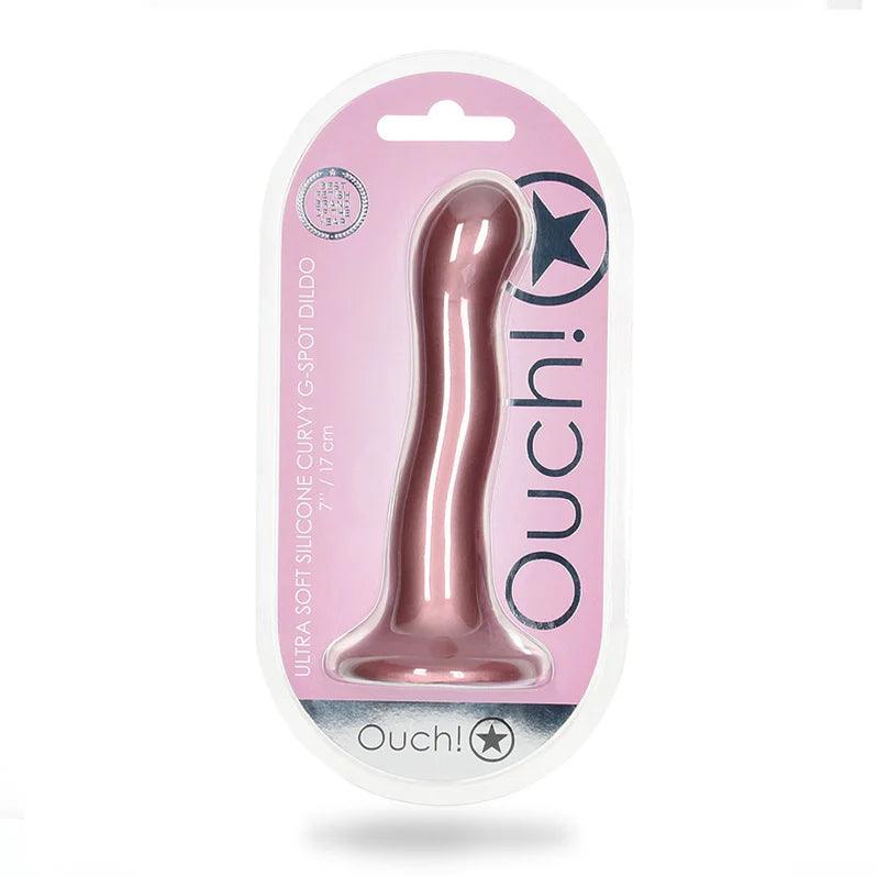 hairy-dildo-Ouch! Ultra Soft Curvy G-Spot Silicone Dildo 7in