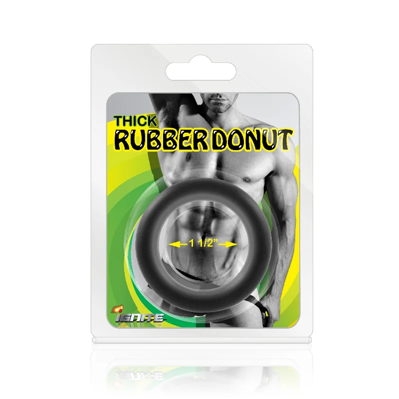 cock ring stall-Si-95040 COCK RING - THICK RUBBER DONUT (1.5in/38mm)