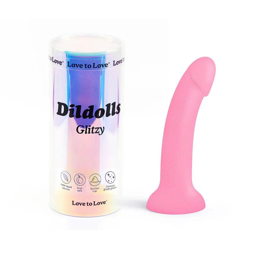 comet-shine-dildo-Love to Love Dildolls Glitzy 7 in. Silicone Dildo