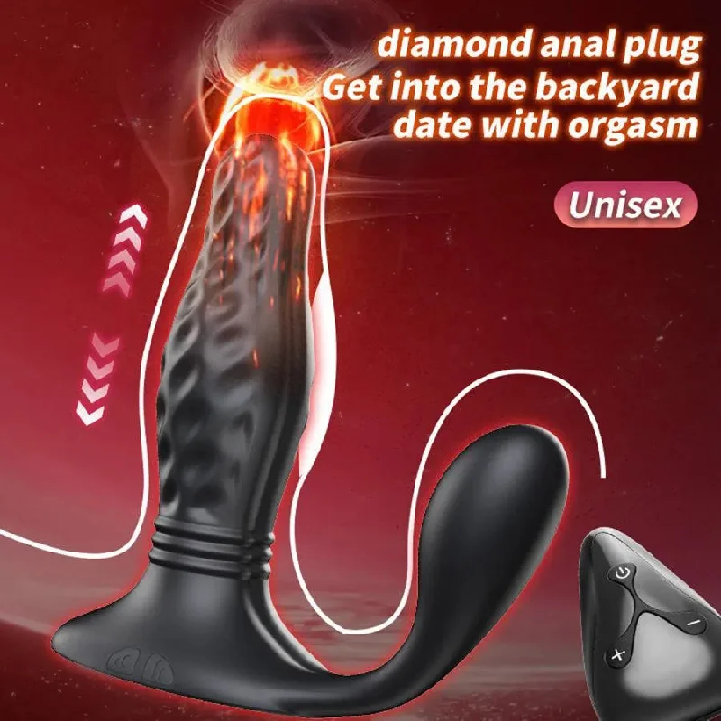 Vibrator one kind-Remote Control Thrusting Anal Plug Vibrator