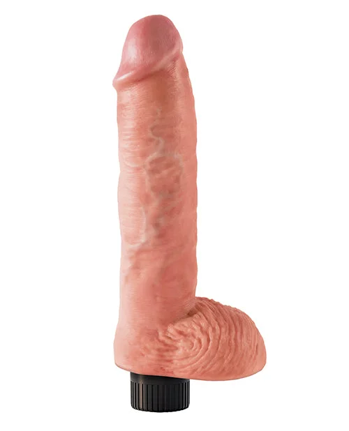 BDSM toy clamp practicalities-King Cock 10" Vibrating Cock w/ Balls