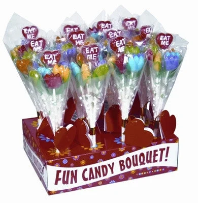 Smartphone-controlled dildos-EAT ME!  Candy Tulip Bouquet- 12 Count with Display