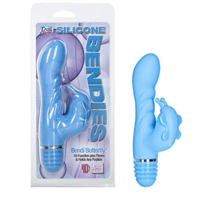 Vibrator swift tap-Silicone Bendies Bendi Butterf Butterfly Blue