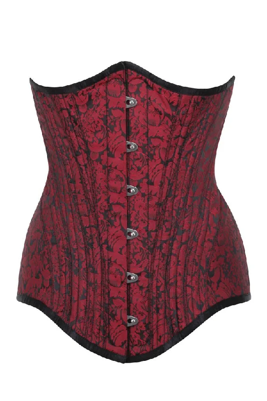 Corset dress with lace trim-Comoe Longline Underbust Corset