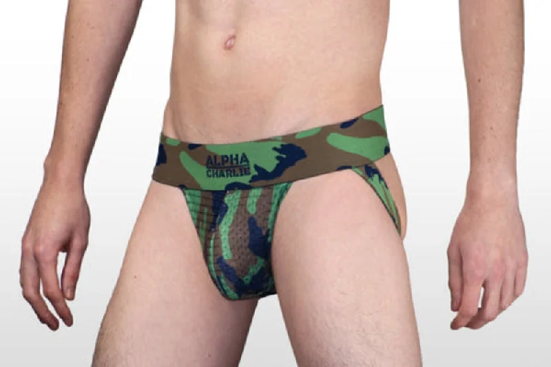 Silent clit pulse toys-Alpha C "Green Camo" Jockstrap