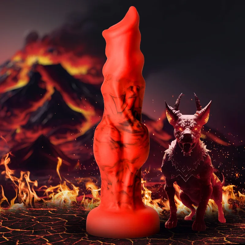 plum-dildo-Fire Hound Silicone Dildo