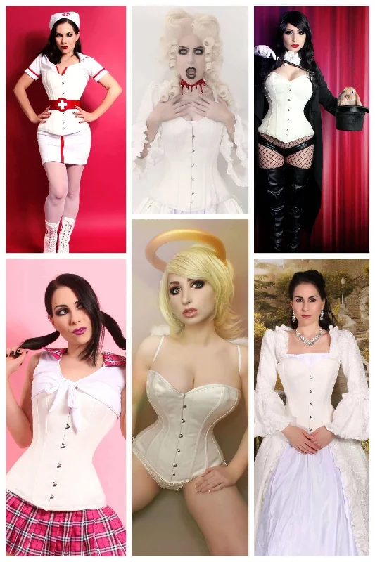 Corset in dark aqua-Nurse, Marie Antoinette, Schoolgirl, Angel, Magician Zatanna Corset