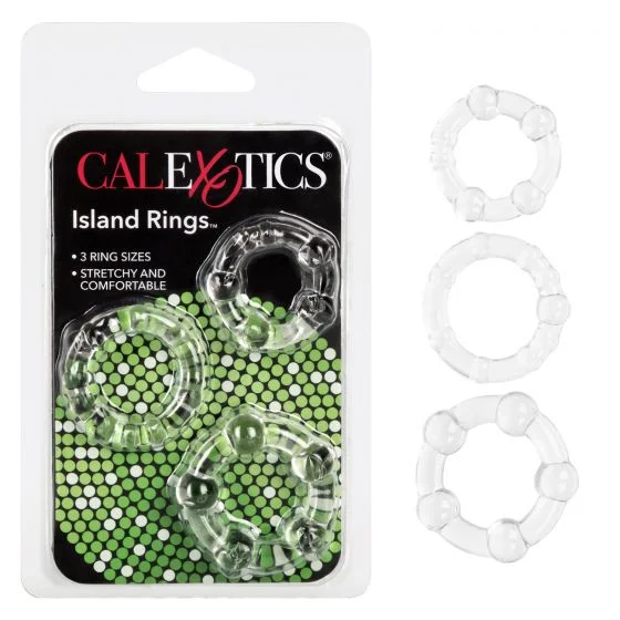 cock ring classic moves-Island Cock Rings 3pk by Cal Exotics