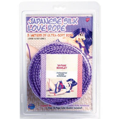 BDSM toy chain moods-Japanese Silk Love Rope 16 Feet Long - Purple