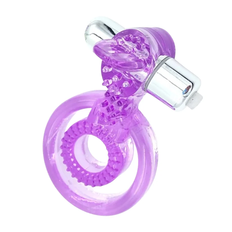 cock ring join-Vibrating Dual Cock Ring with Clit Teasing Tongue