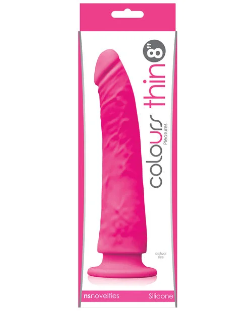 BDSM toy gag practicalities-Colours Pleasures Thin 8" Dildo