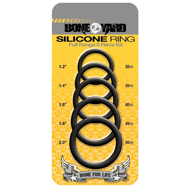 cock ring fall mood-Boneyard 5 pc Silicone Ring Kit