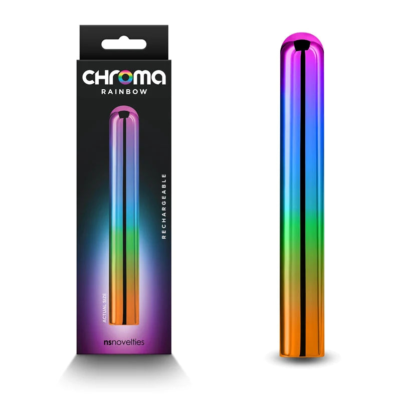 Vibrator splash clean-Chroma RAINBOW Coloured Rechargeable Slim Vibrator