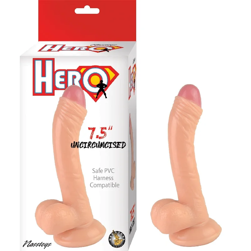 iron-hard-dildo-Hero 7.5in Uncircumcised Dildo